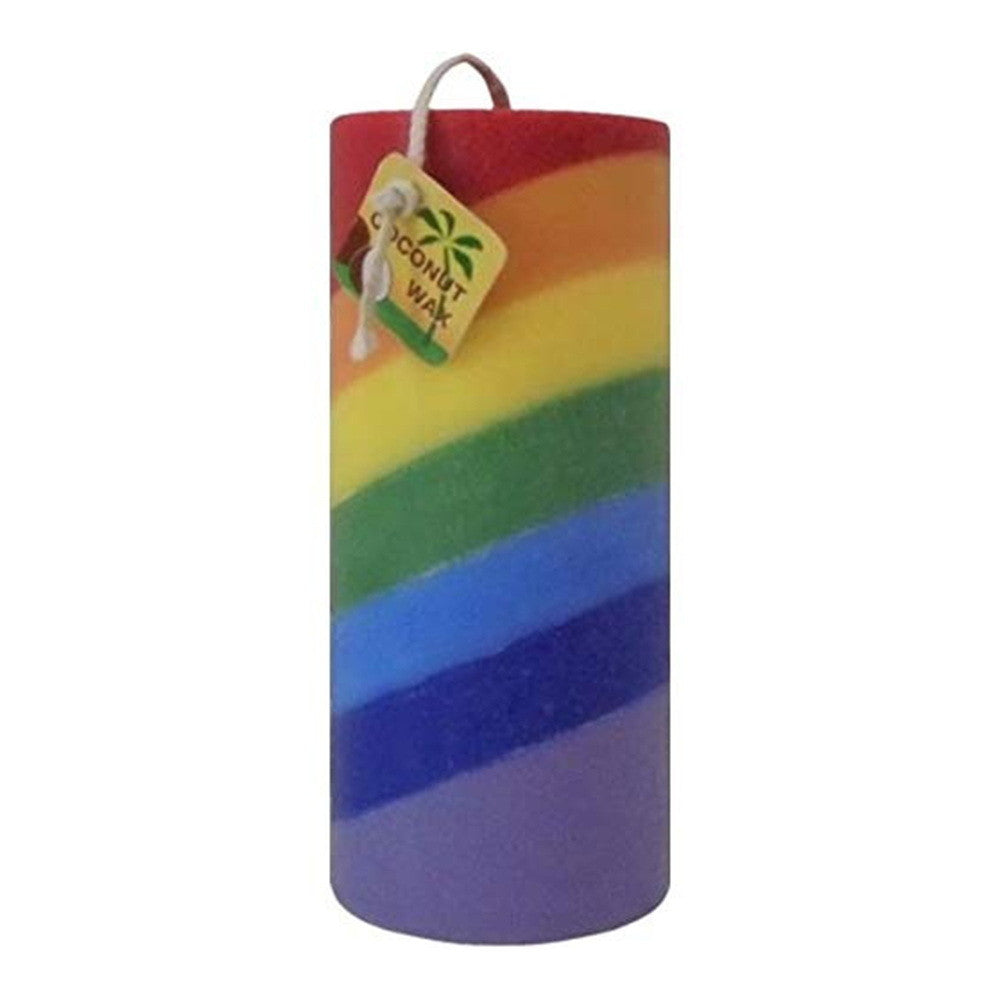 Aloha Bay Candle Pillar Rainbow Coconut, 1 Ea